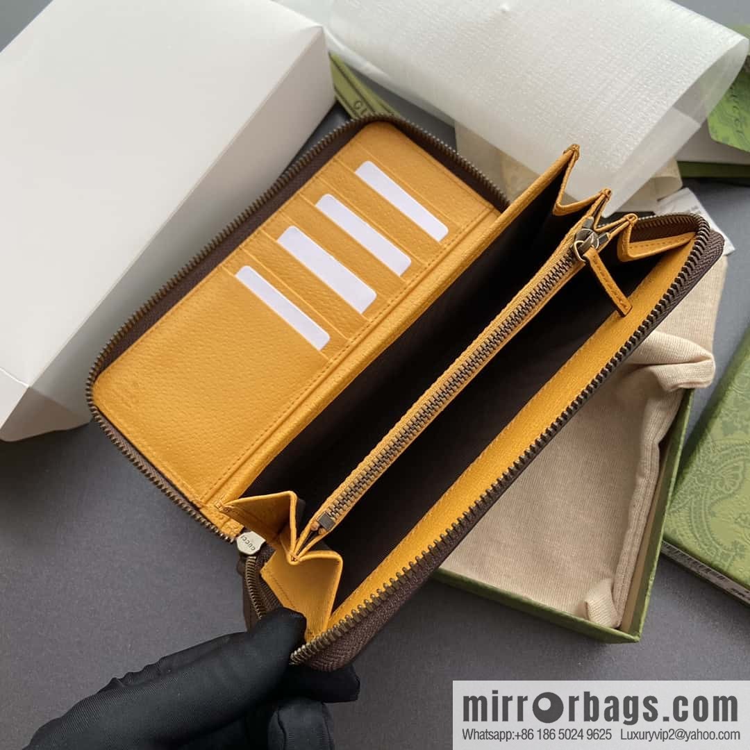 GUCCI Neo Vintage canvas full zipper wallet 473953