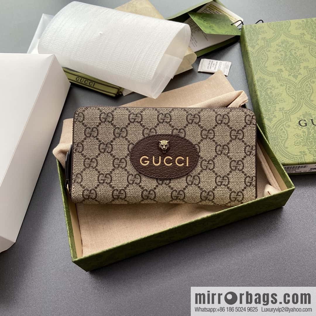 GUCCI Neo Vintage canvas full zipper wallet 473953