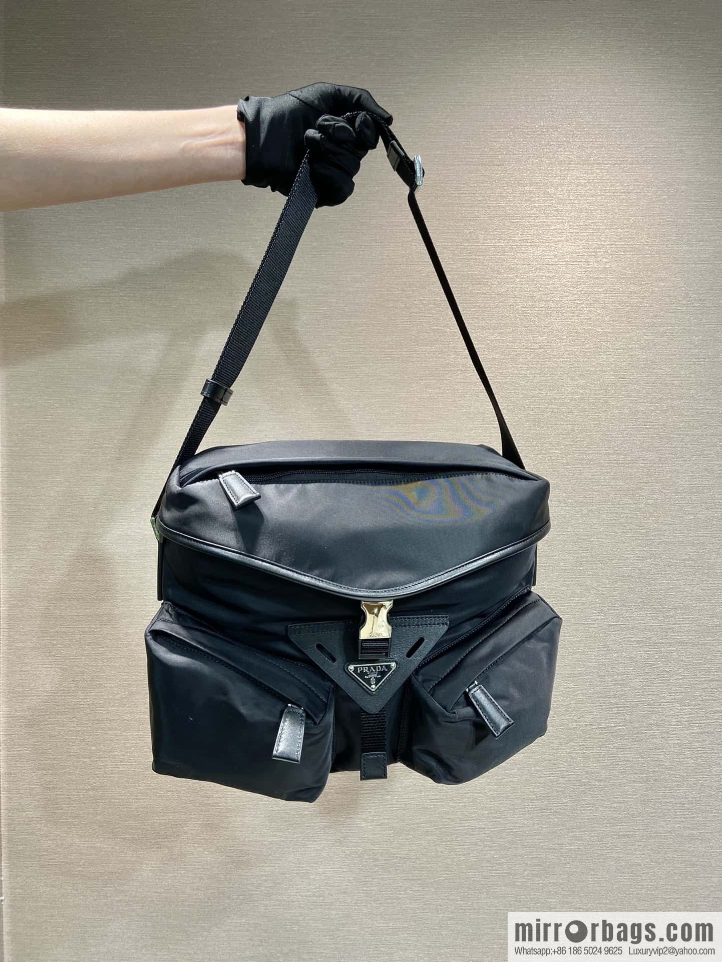 PRADA new men's bag ๐ 2VD062 oblique span bag