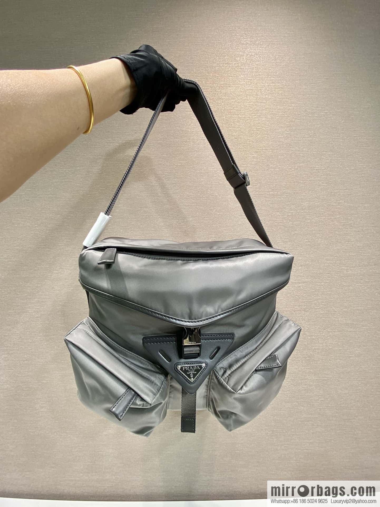 PRADA new men's bag ๐ 2VD062 oblique span bag