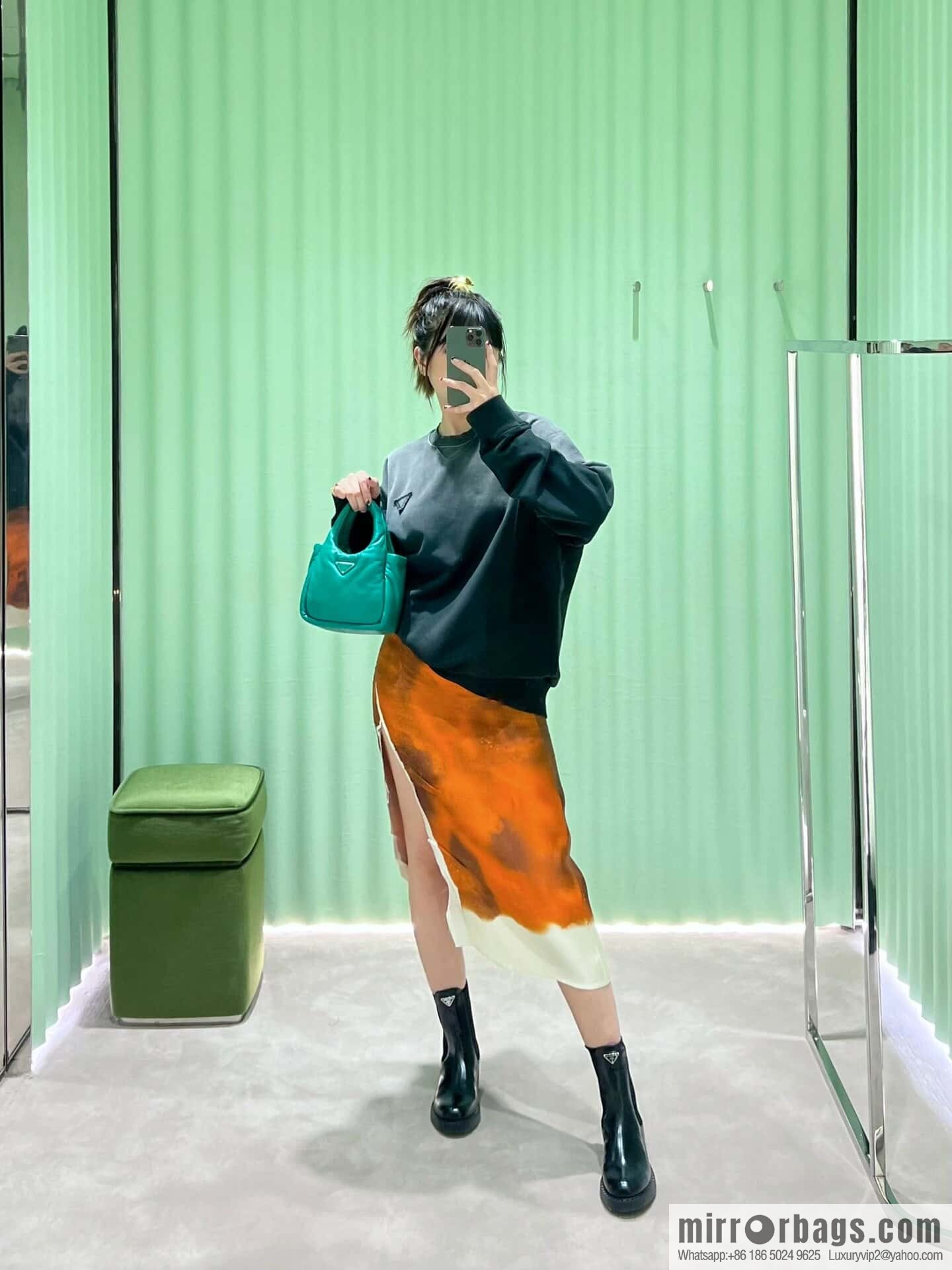 PRADA Triangle Chelsea, pipe boots