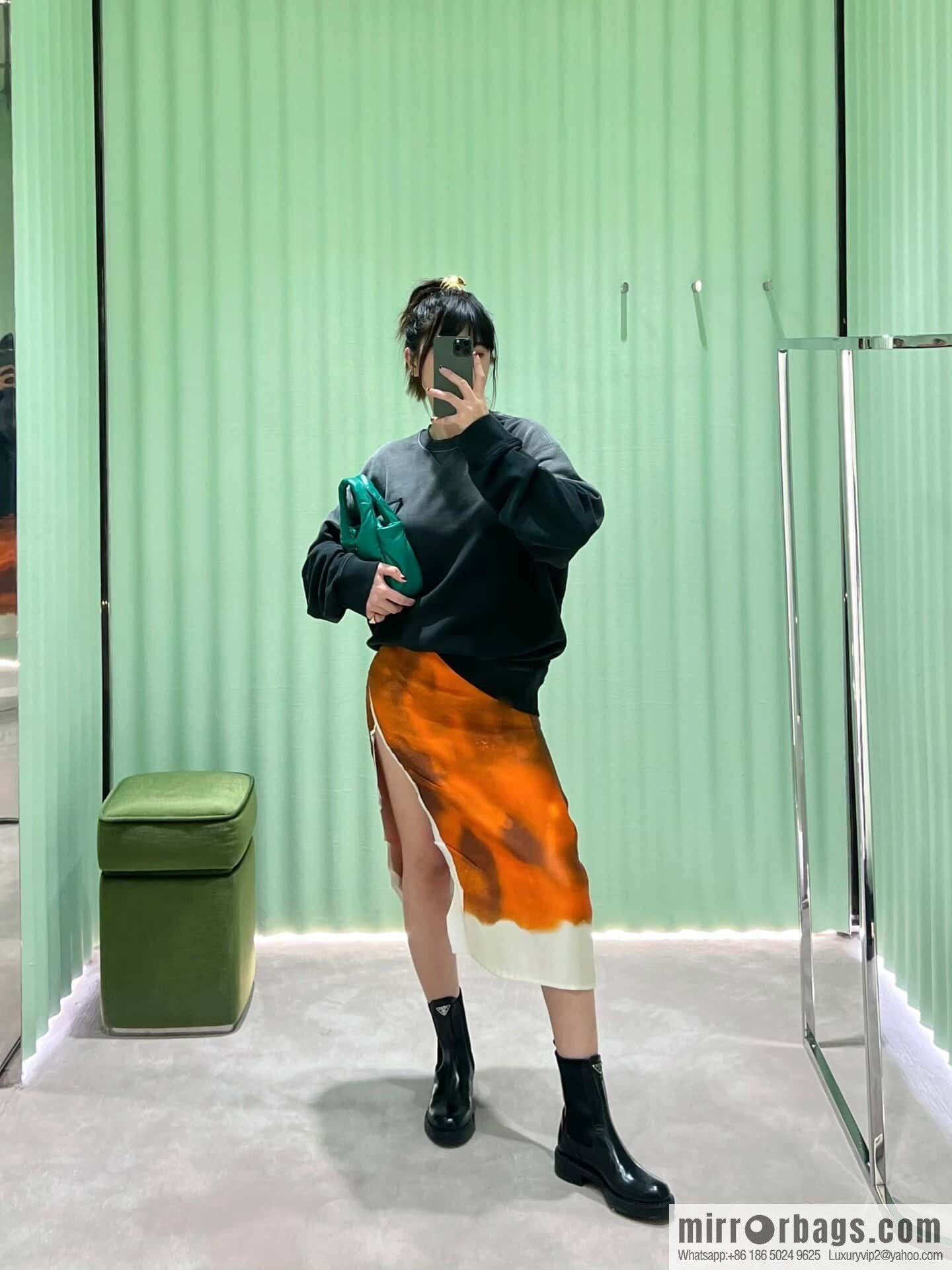 PRADA Triangle Chelsea, pipe boots