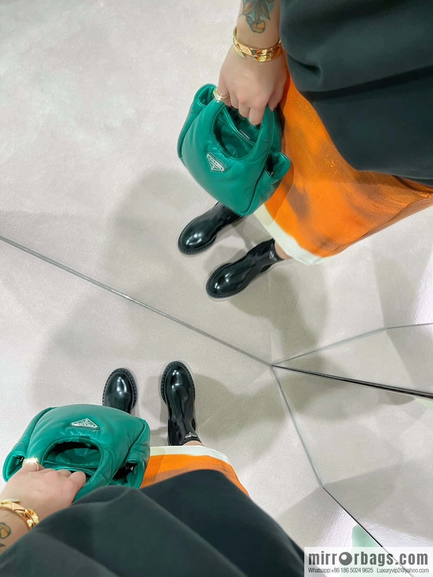 PRADA Triangle Chelsea, pipe boots