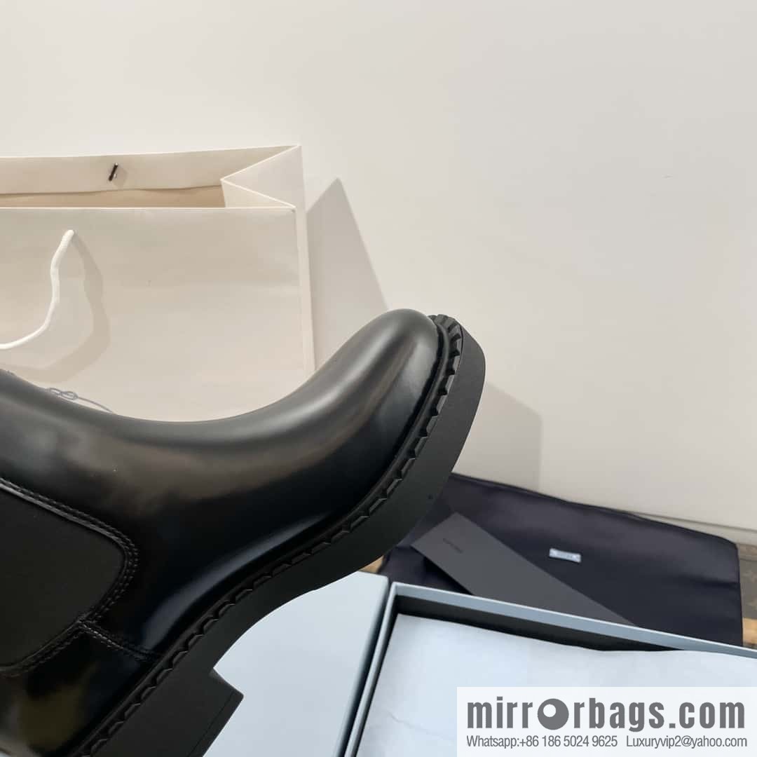 PRADA Triangle Chelsea, pipe boots
