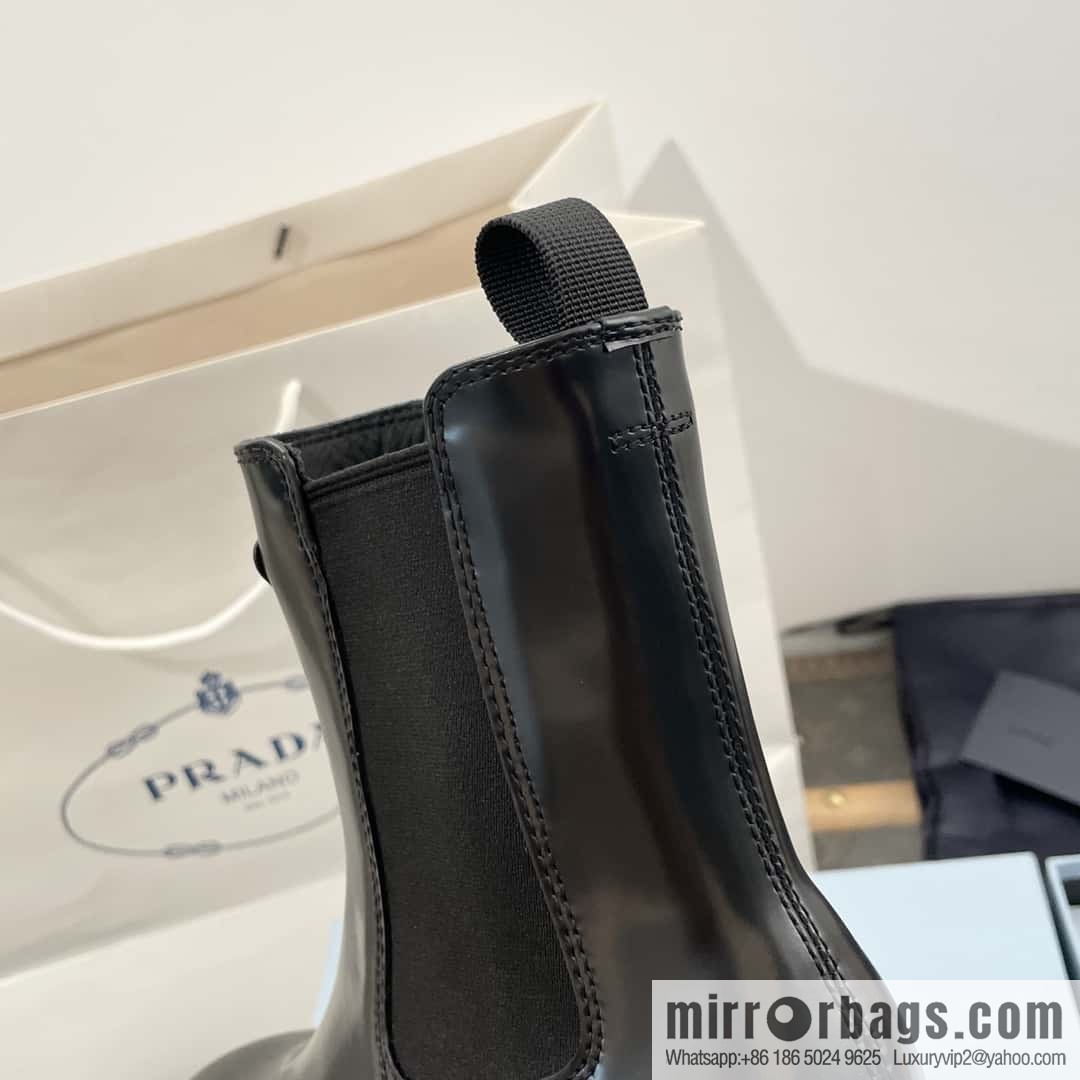 PRADA Triangle Chelsea, pipe boots