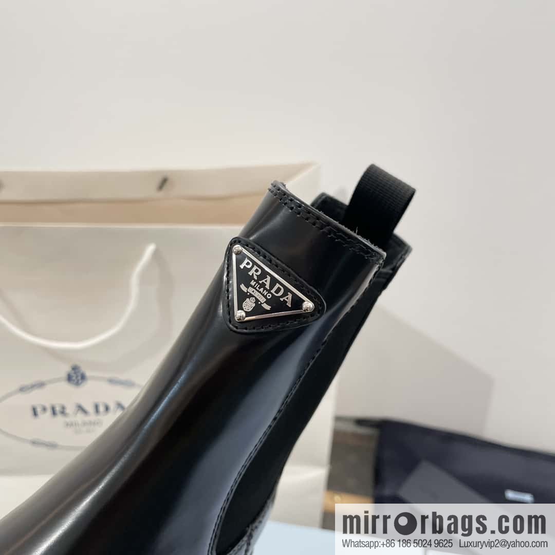 PRADA Triangle Chelsea, pipe boots