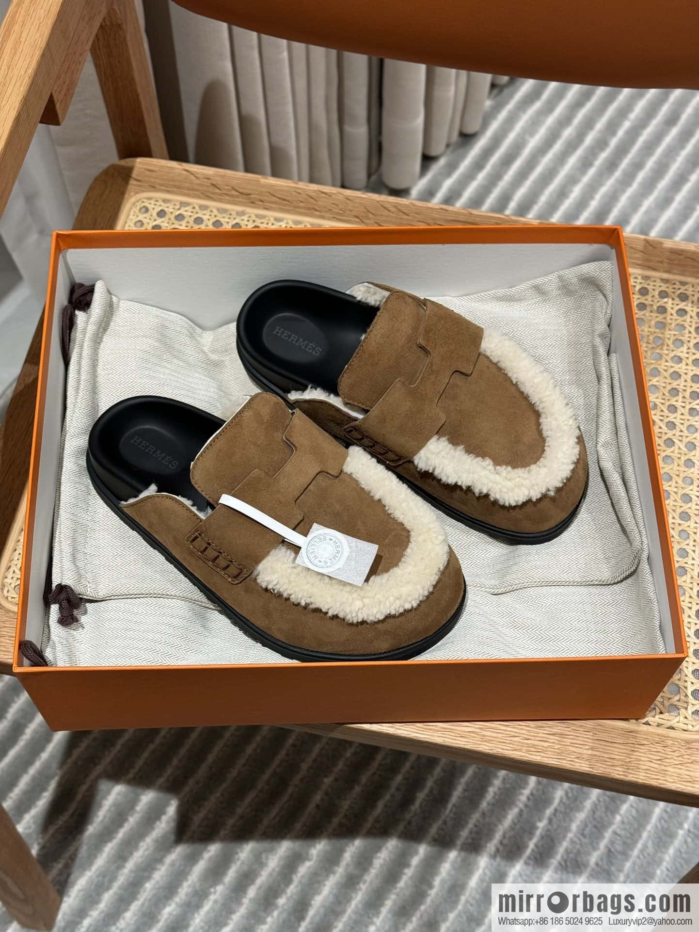 Hermès H Birkenstock New Baotou Slippers
