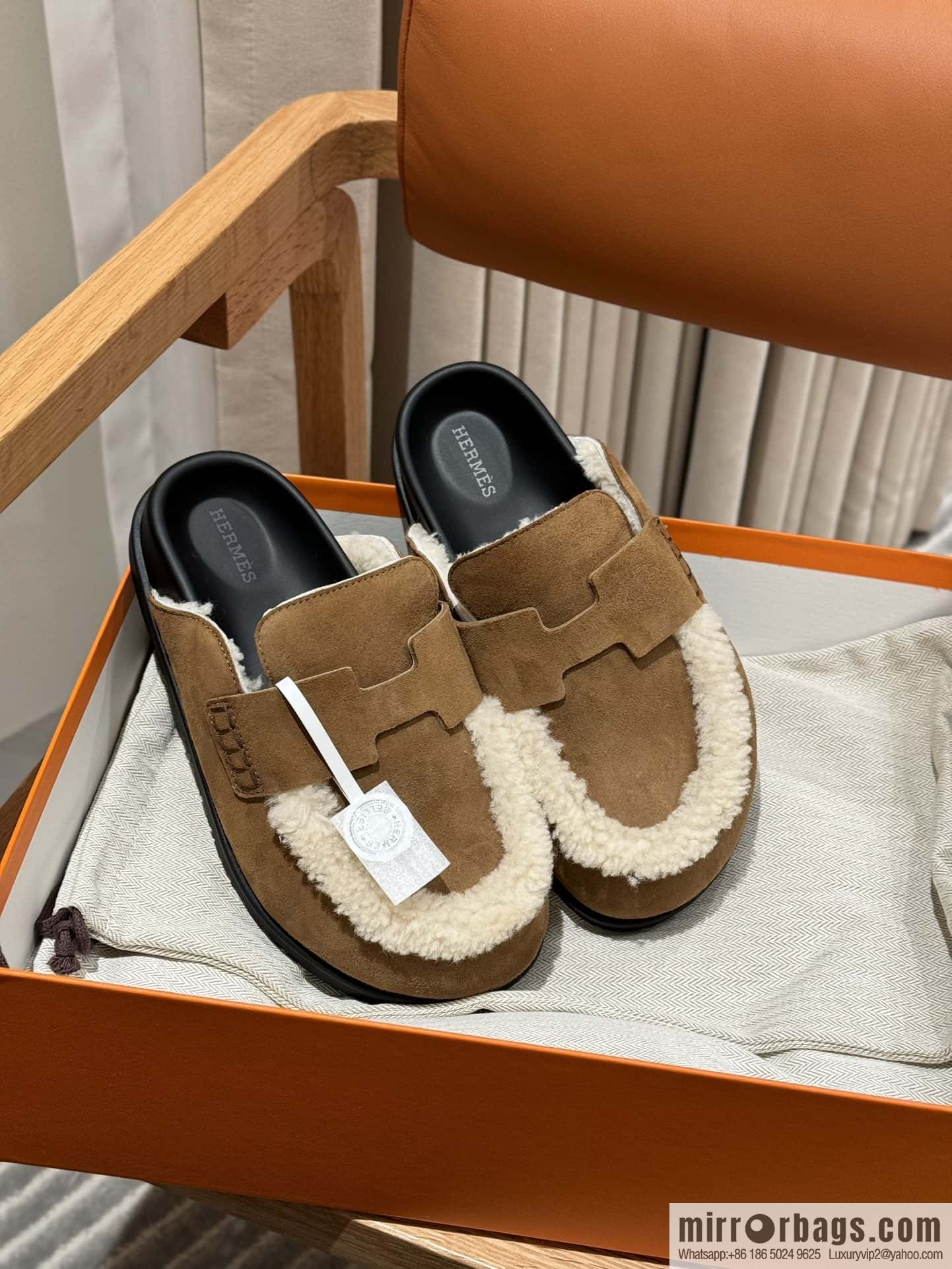 Hermès H Birkenstock New Baotou Slippers