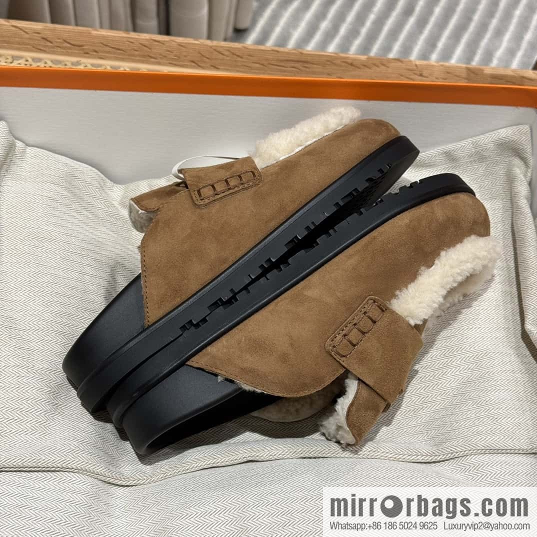 Hermès H Birkenstock New Baotou Slippers
