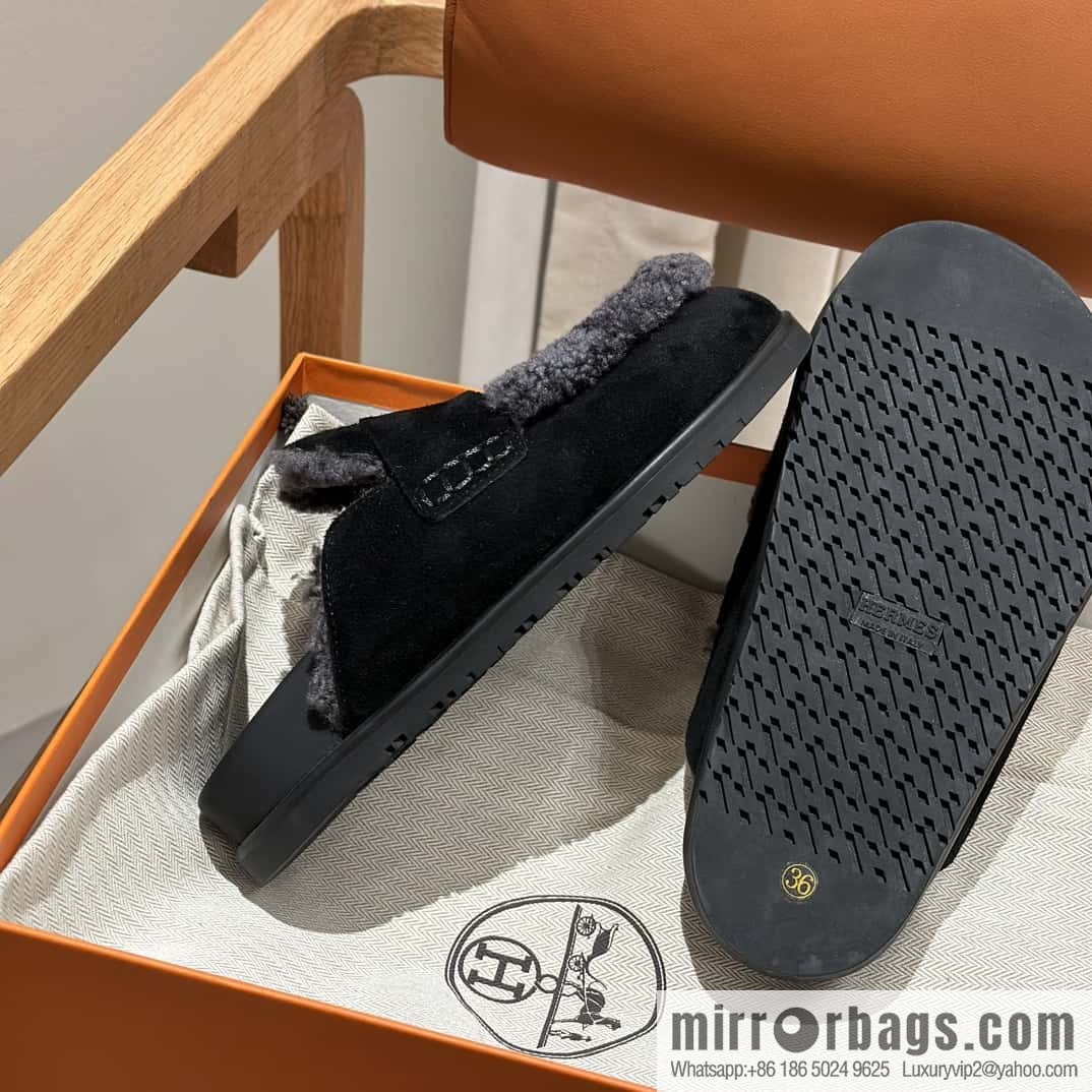 Hermès H Birkenstock New Baotou Slippers