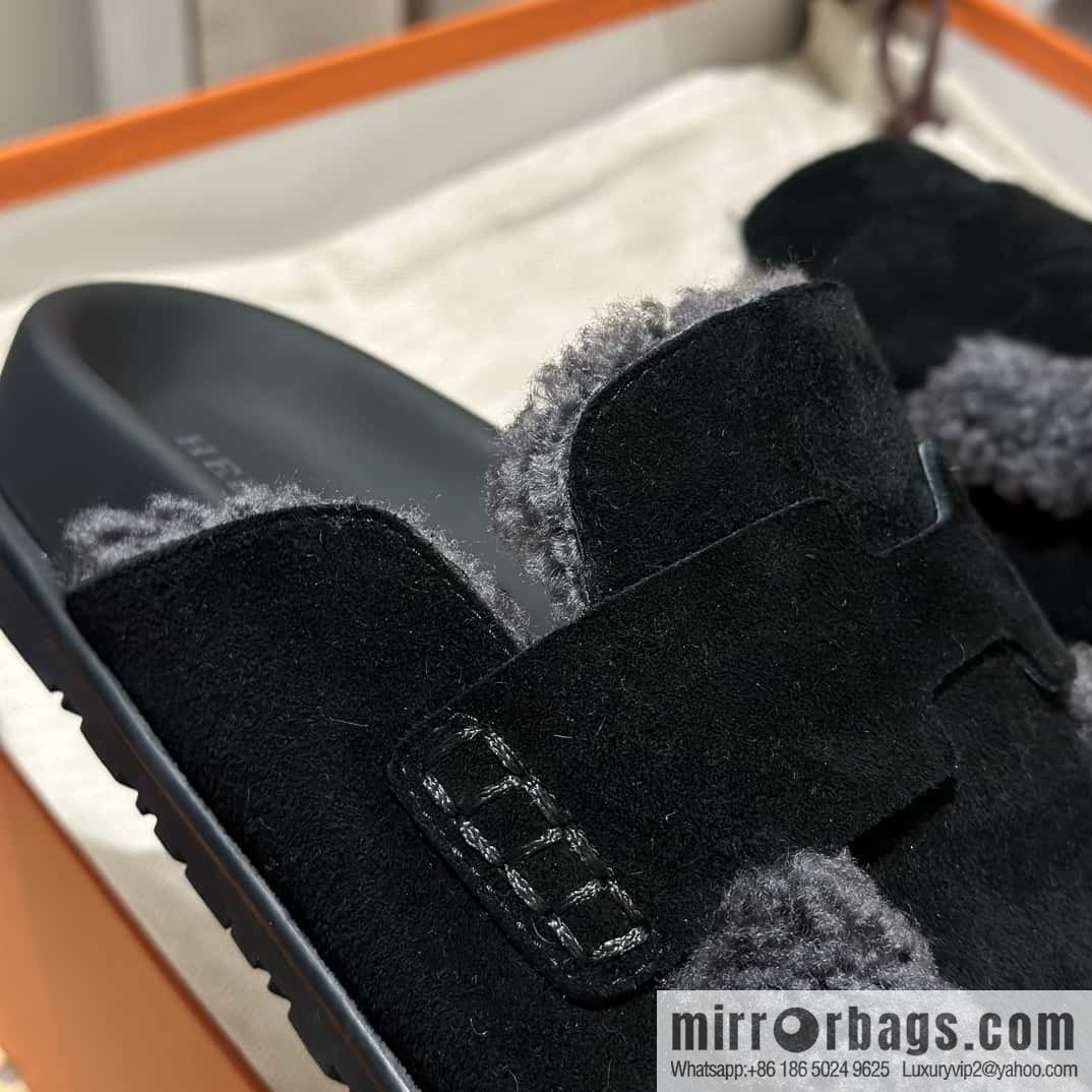 Hermès H Birkenstock New Baotou Slippers