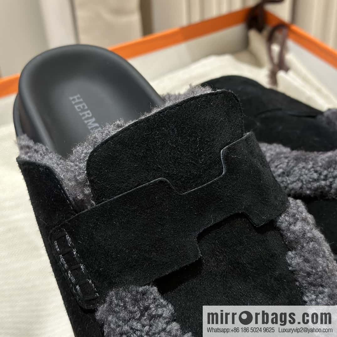 Hermès H Birkenstock New Baotou Slippers