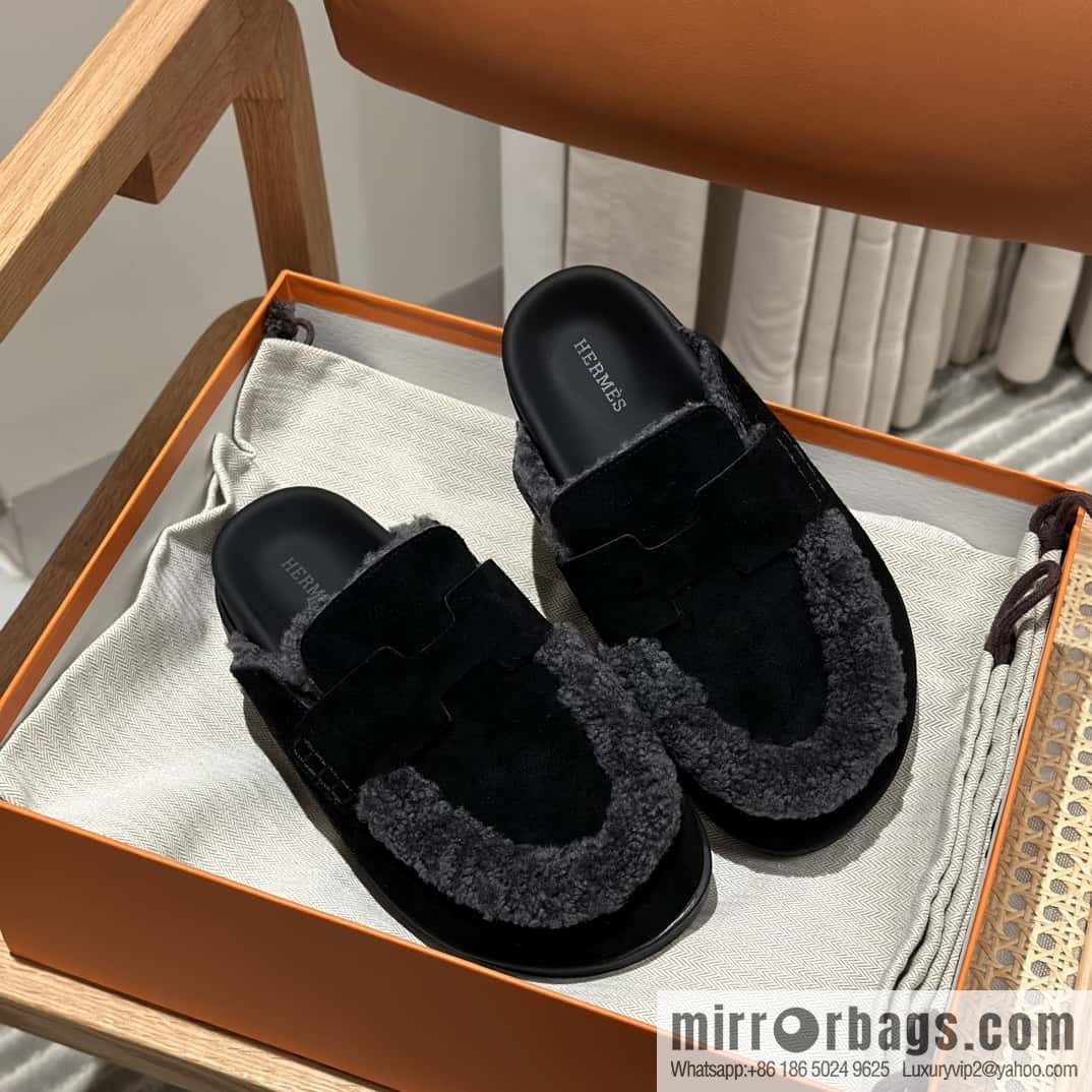 Hermès H Birkenstock New Baotou Slippers