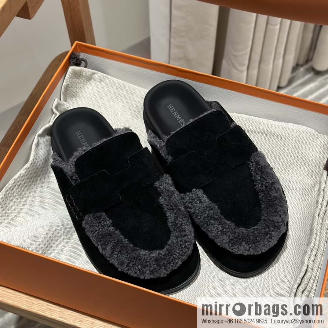 Hermès H Birkenstock New Baotou Slippers