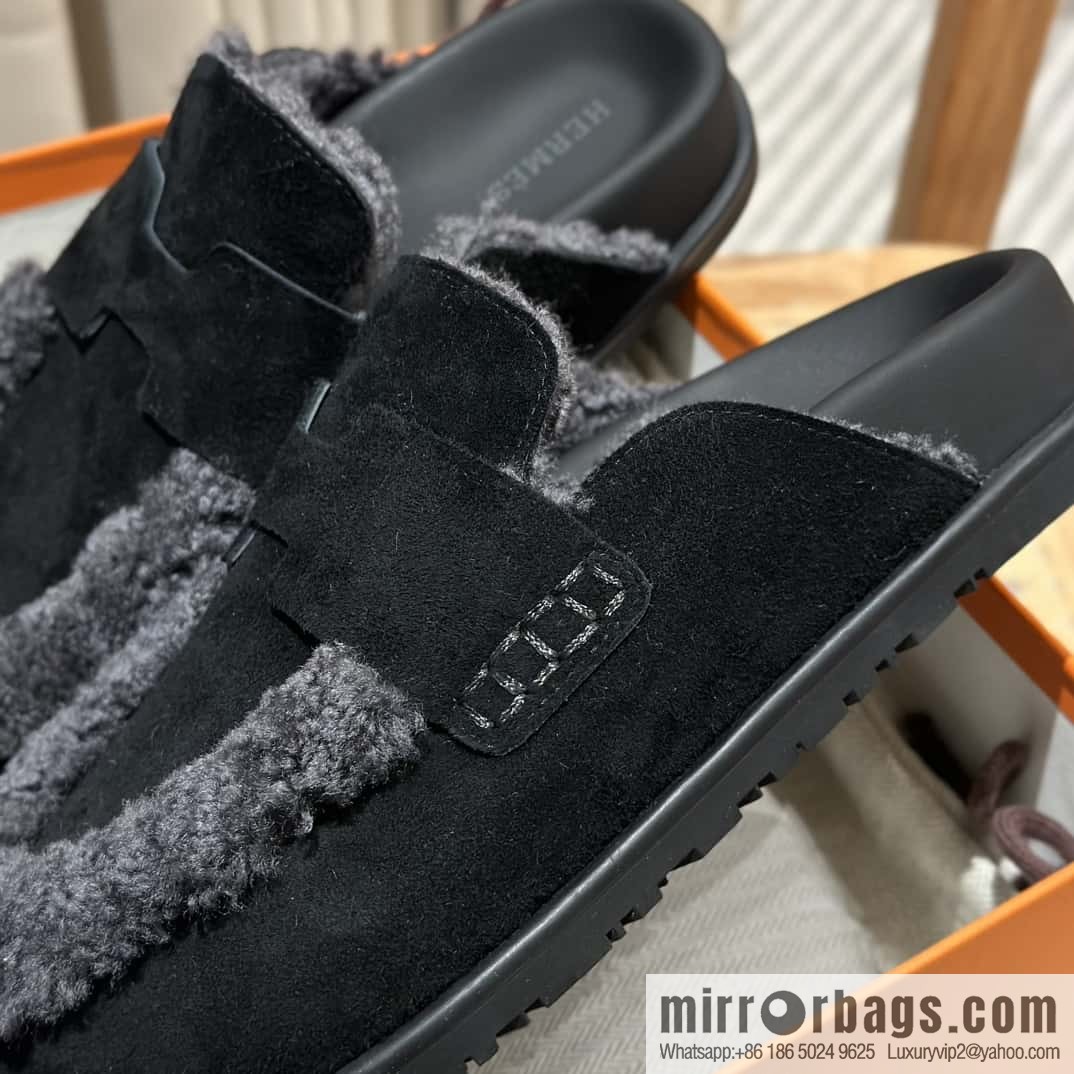 Hermès H Birkenstock New Baotou Slippers