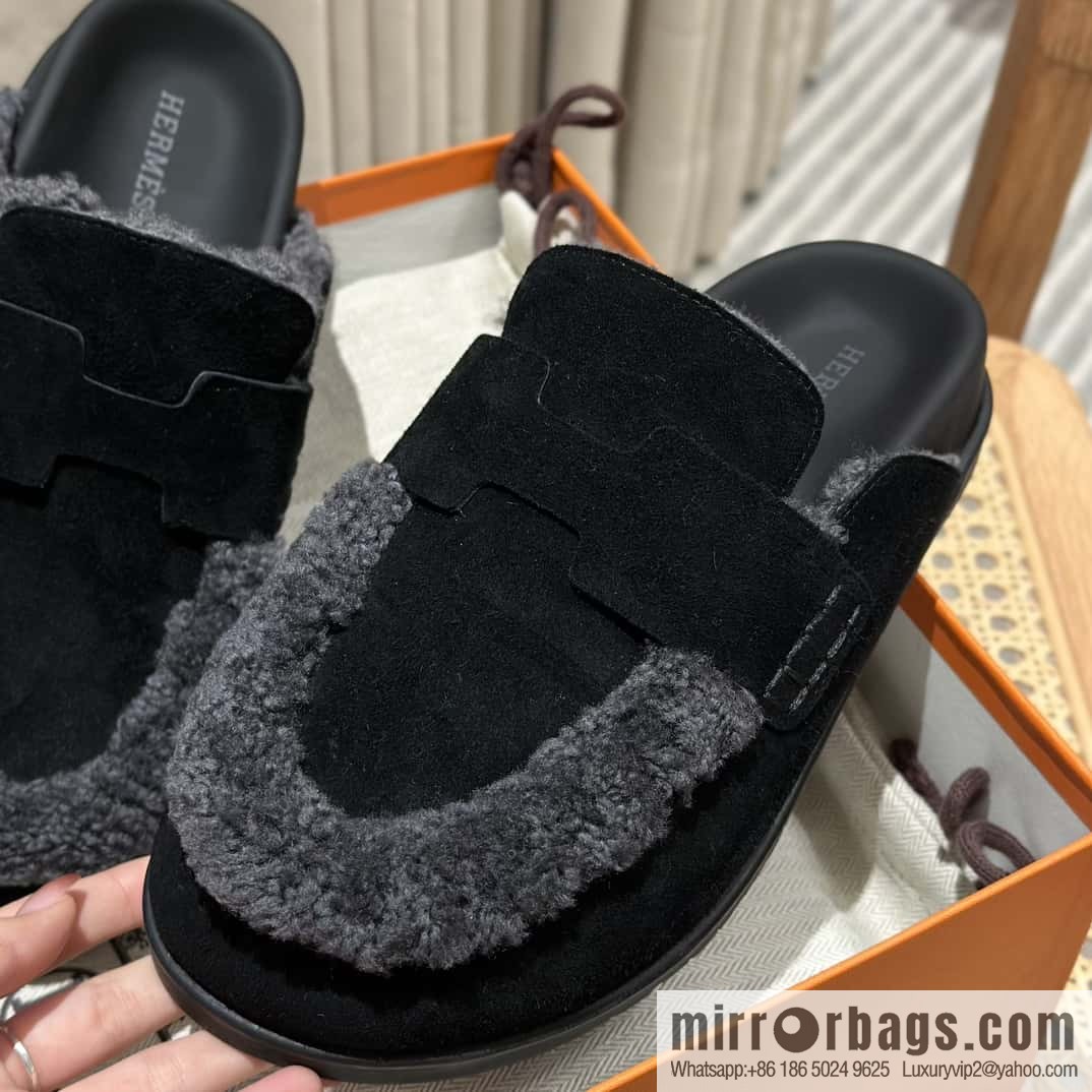 Hermès H Birkenstock New Baotou Slippers