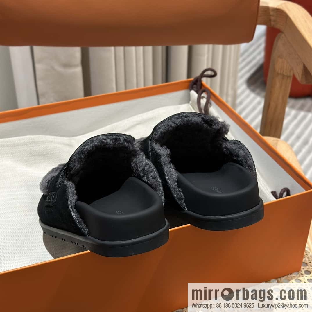 Hermès H Birkenstock New Baotou Slippers