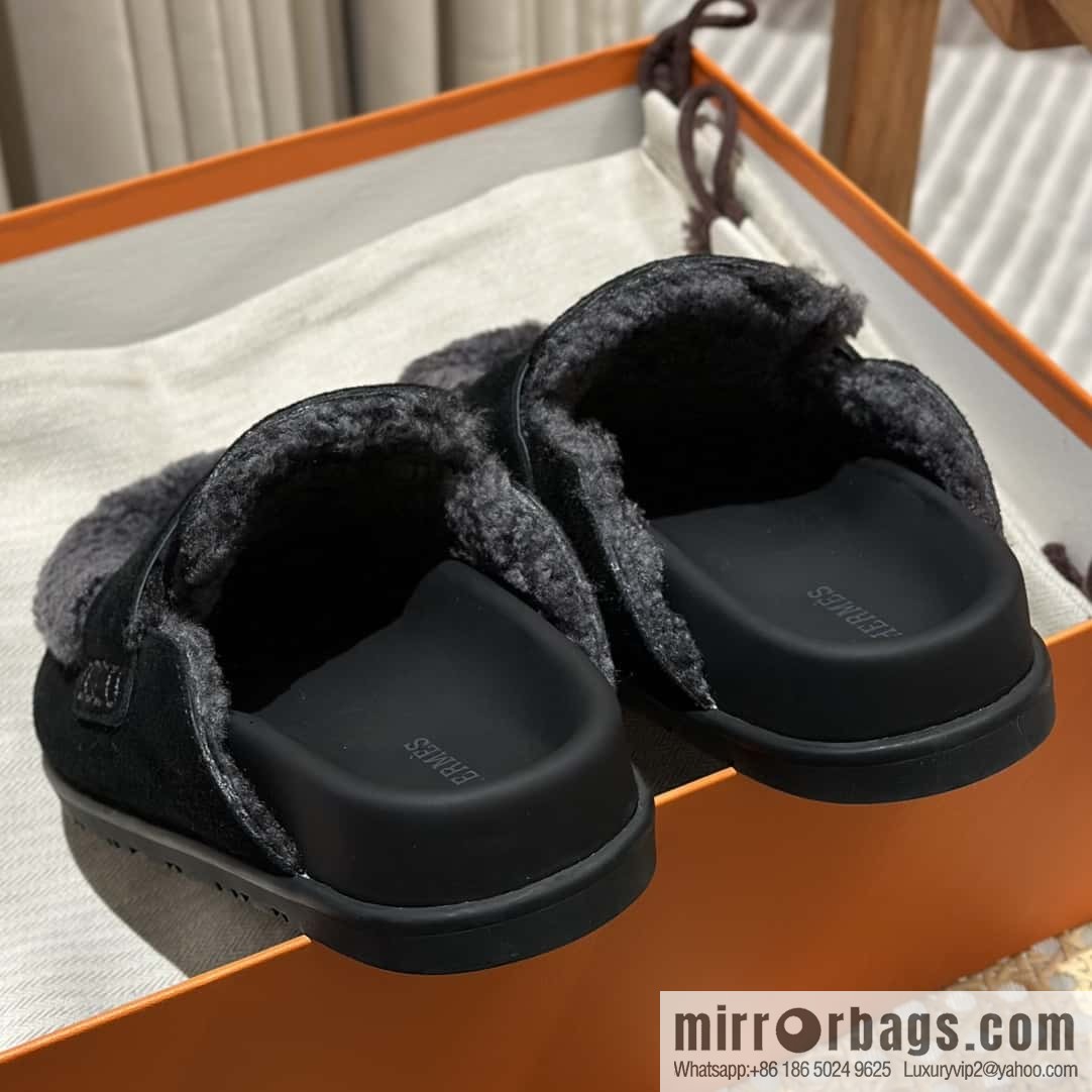 Hermès H Birkenstock New Baotou Slippers
