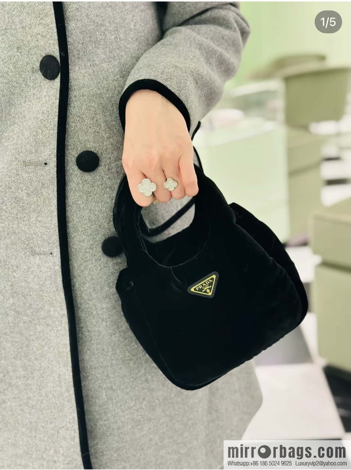 PRADA Velvet bucket bag ๐ 1BA349