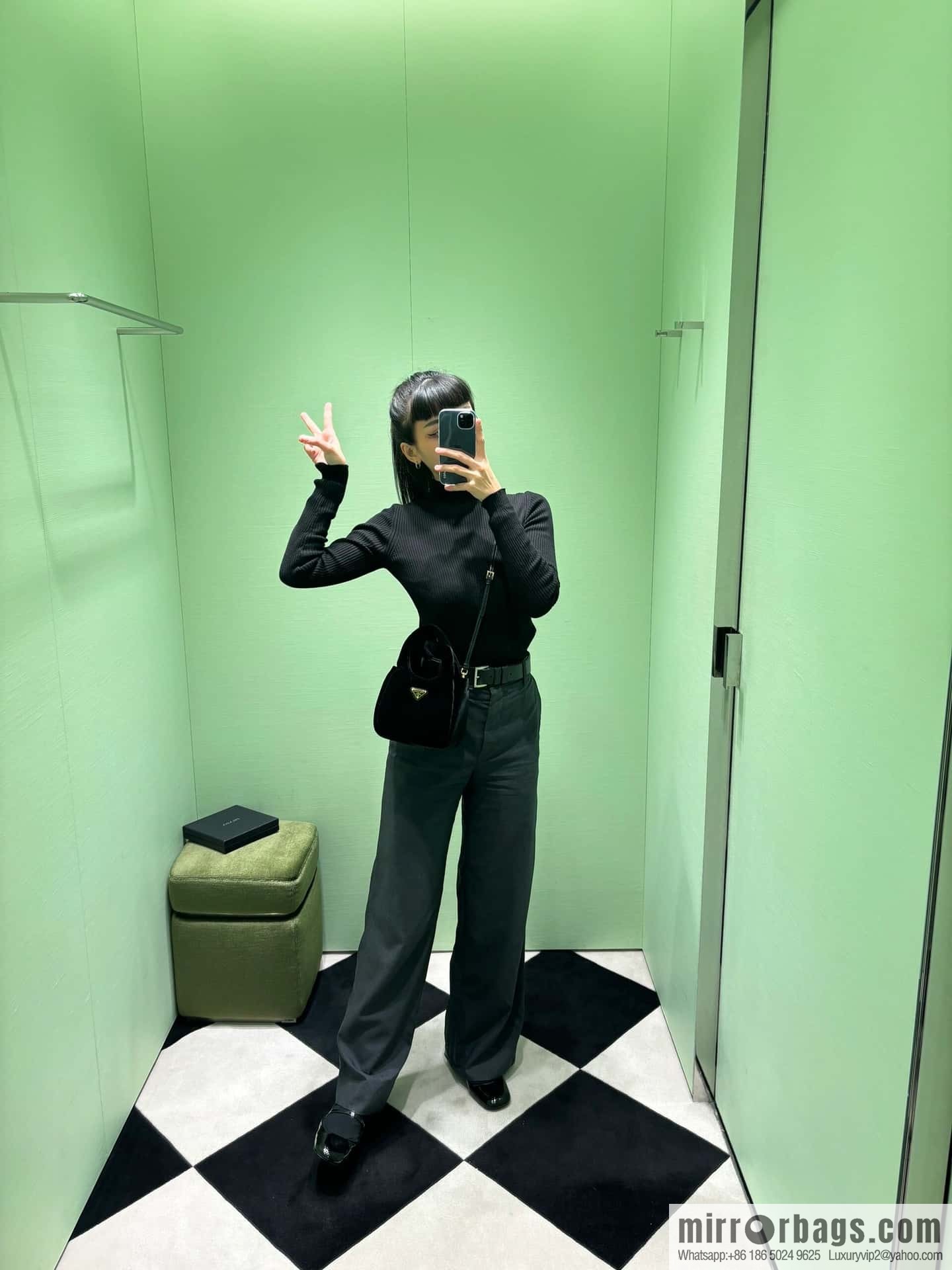PRADA Velvet bucket bag ๐ 1BA349