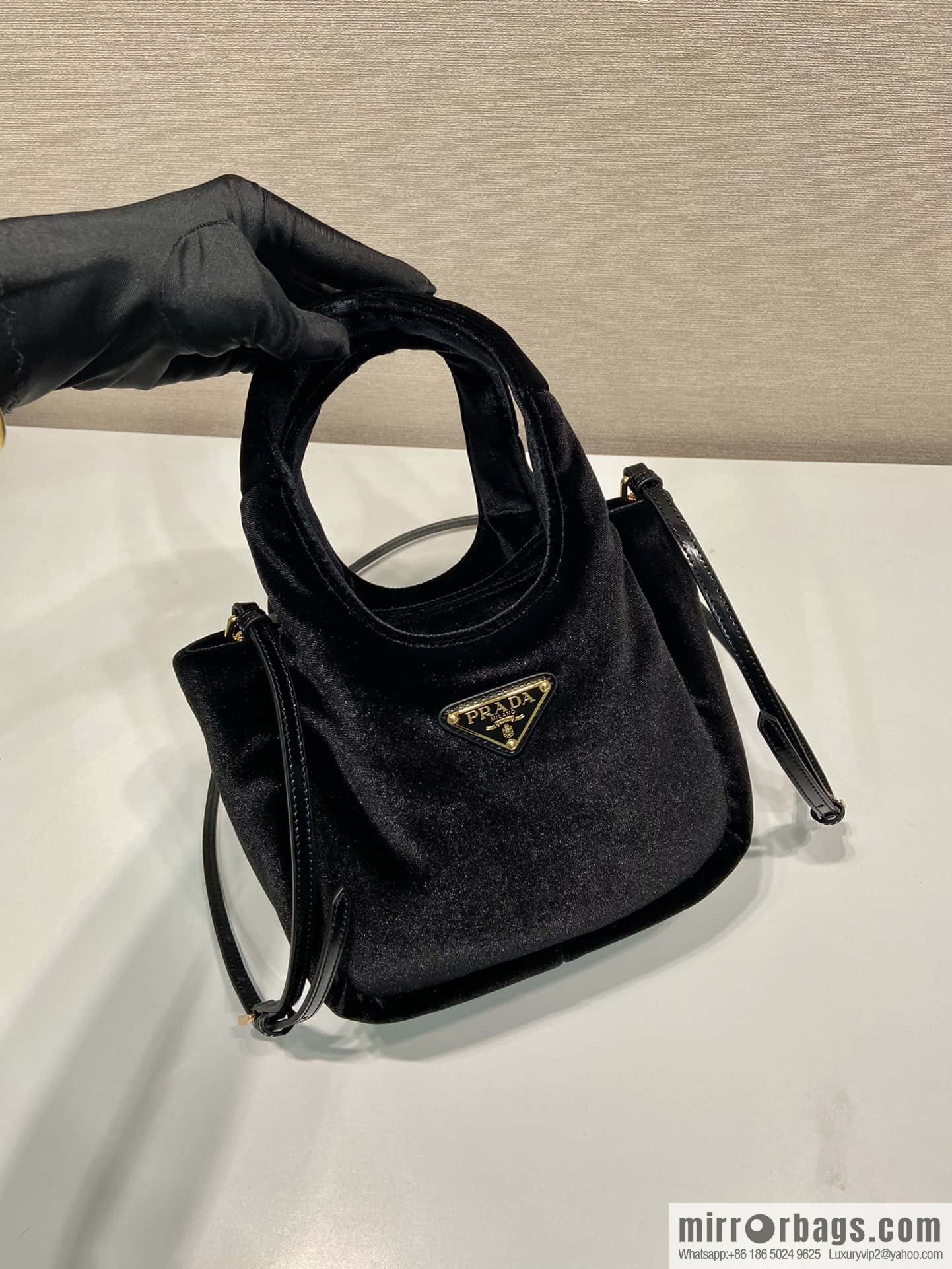 PRADA Velvet bucket bag ๐ 1BA349