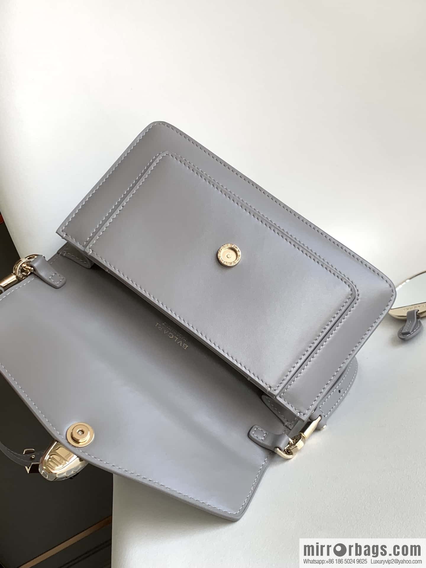 BVLGARI Bulgari EAST-WEST Series Small Shoulder Bag 292103 Grey