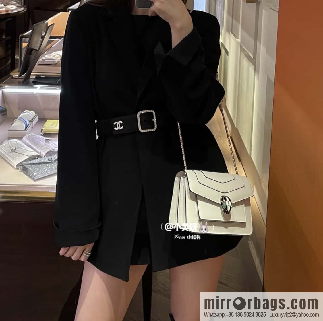 BVLGARI Bulgari Serpenti Forever crossbody bag 289672 Premium agate white