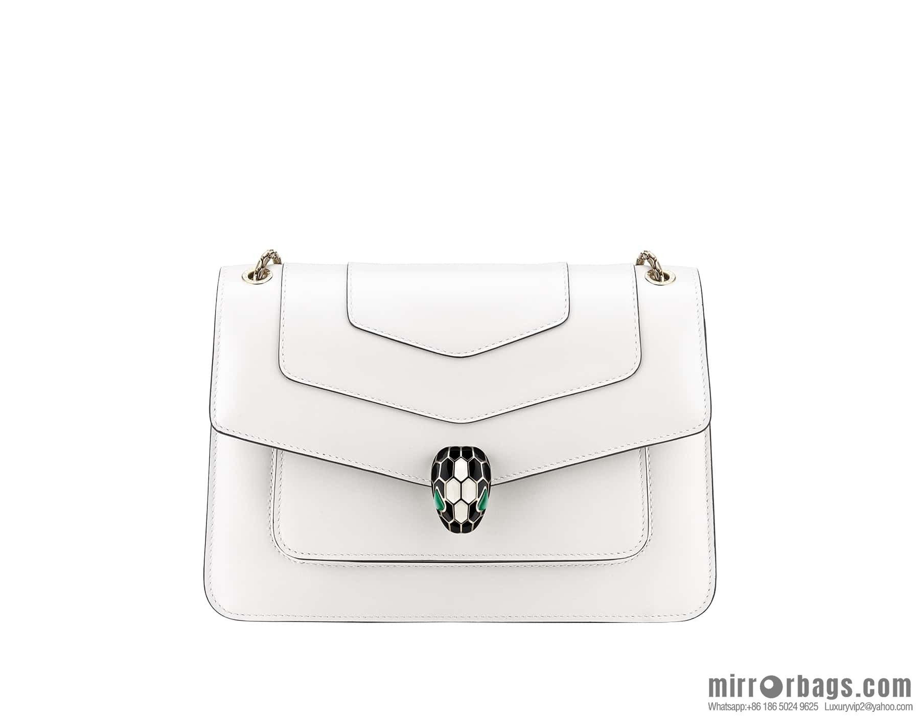 BVLGARI Bulgari crossbody bag 290323 agate white 25CM