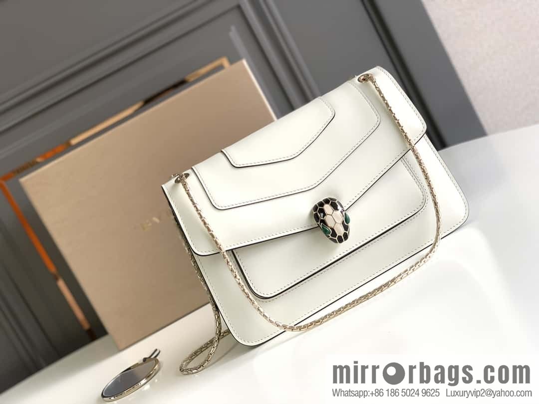 BVLGARI Bulgari crossbody bag 290323 agate white 25CM