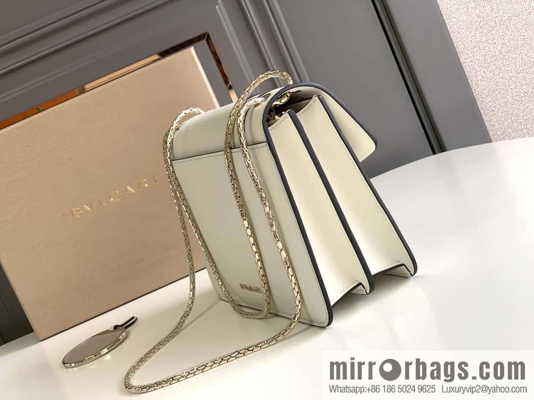 BVLGARI Bulgari crossbody bag 290323 agate white 25CM