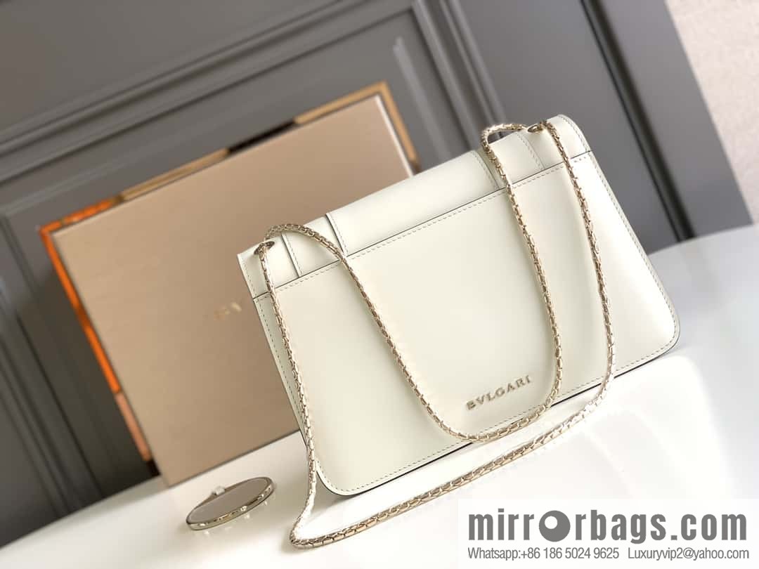 BVLGARI Bulgari crossbody bag 290323 agate white 25CM