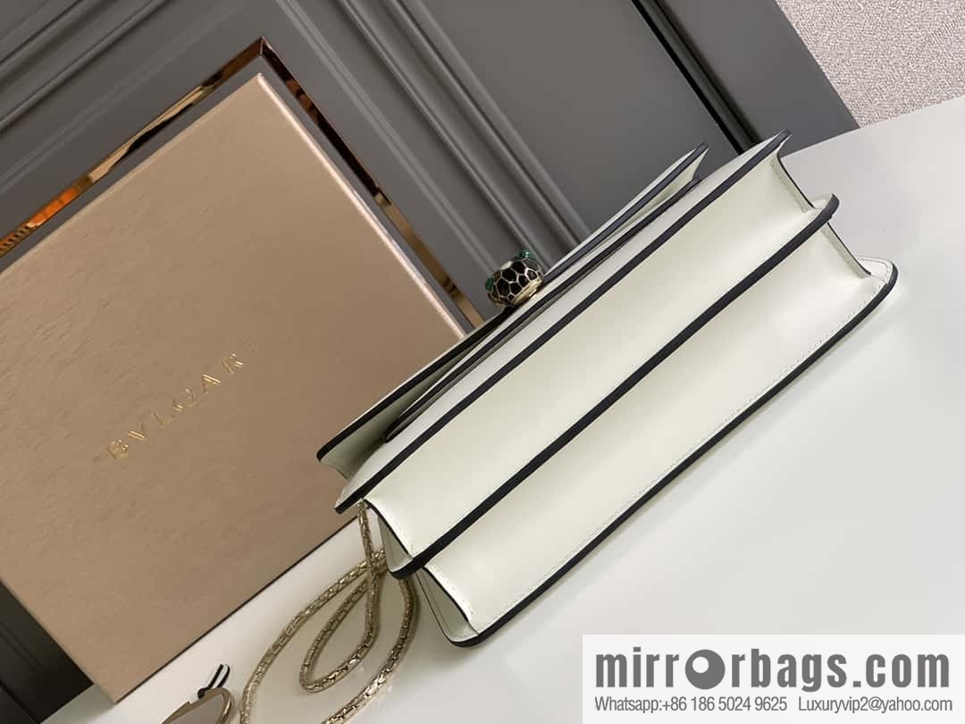 BVLGARI Bulgari crossbody bag 290323 agate white 25CM