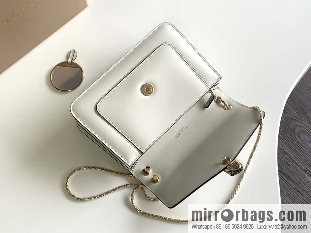 BVLGARI Bulgari crossbody bag 290323 agate white 25CM