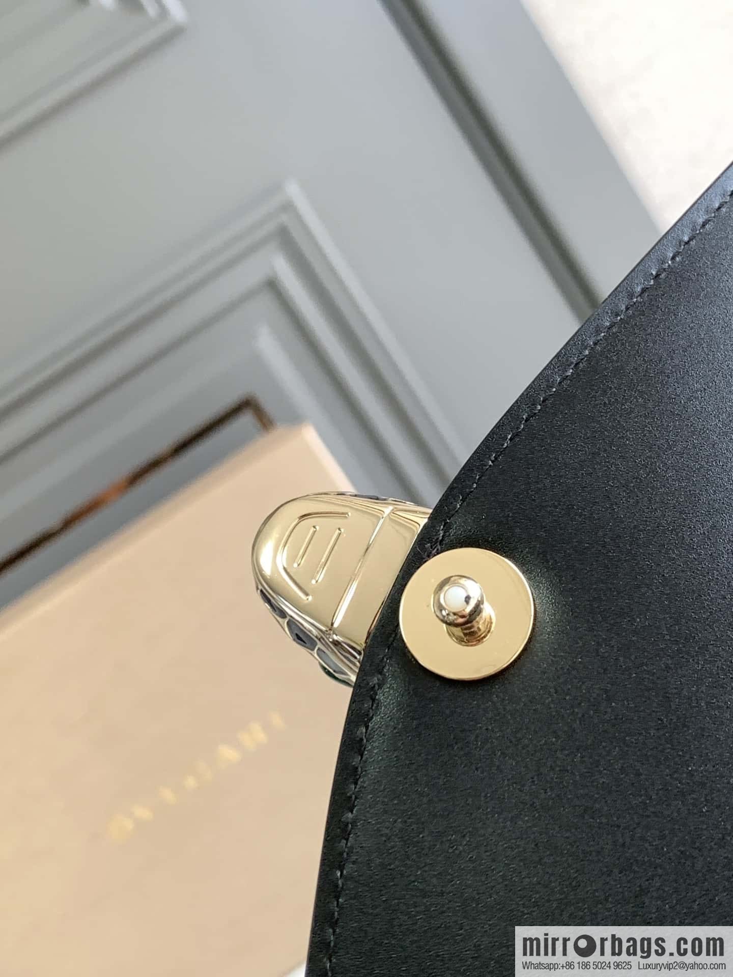 BVLGARI Bulgari crossbody bag 290323 charm black 25CM