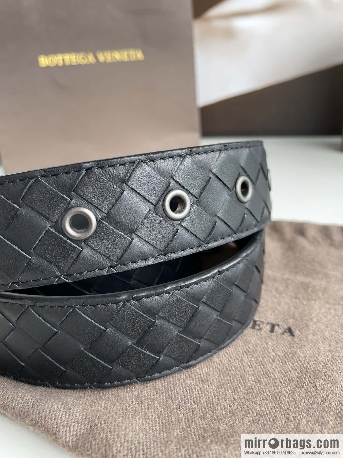Bottega. Venta High Recognition Men's Woven Belt 3.5cm