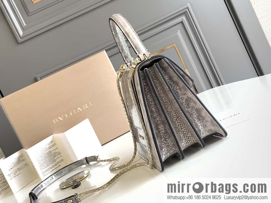 BVLGARI Bulgari Sprpenti Forever snake skin tote bag 18CM 383292