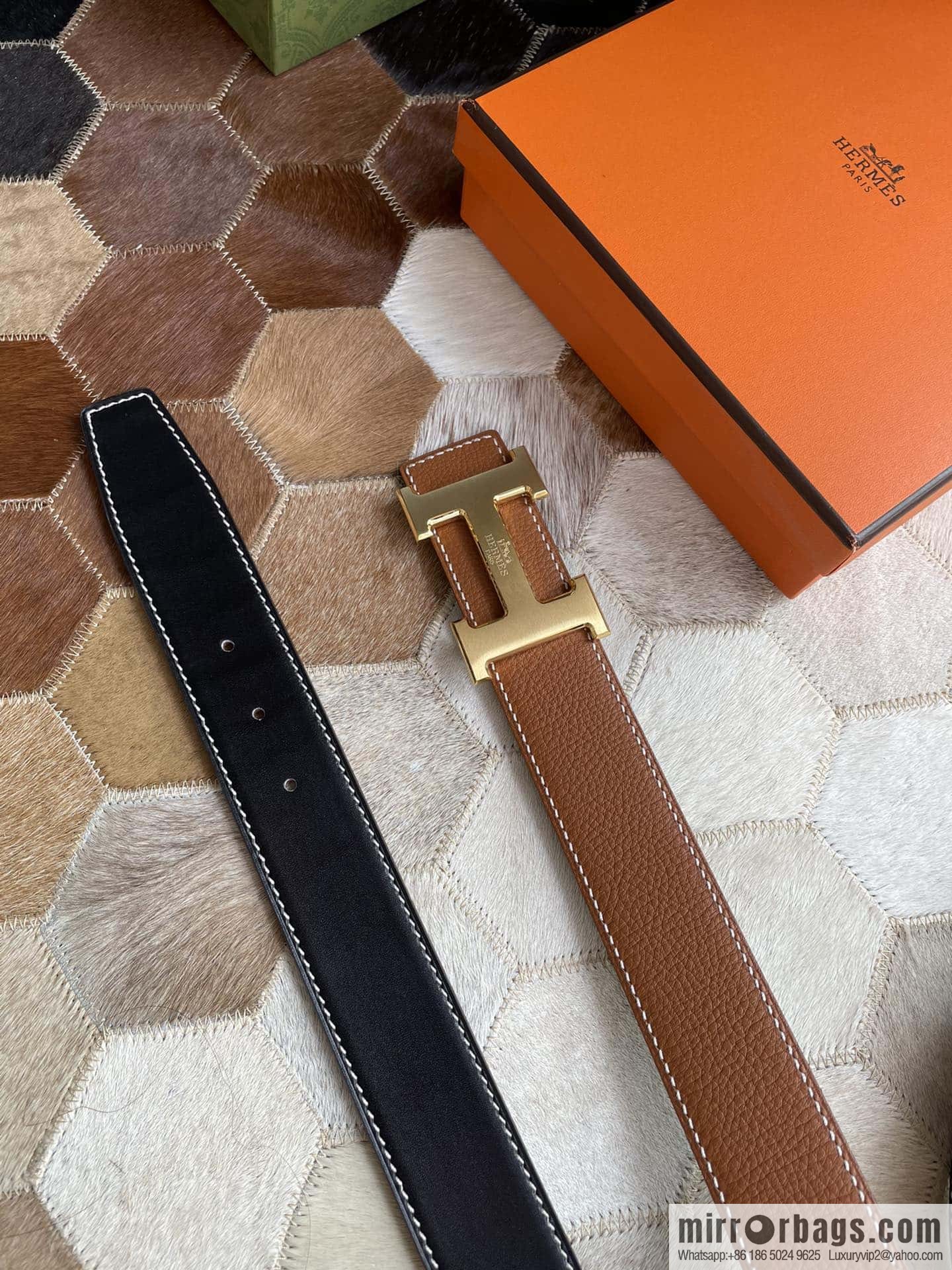 Hermes Hermes, boutique horse-drawn carriage buckle 3.8cm original order quality belt