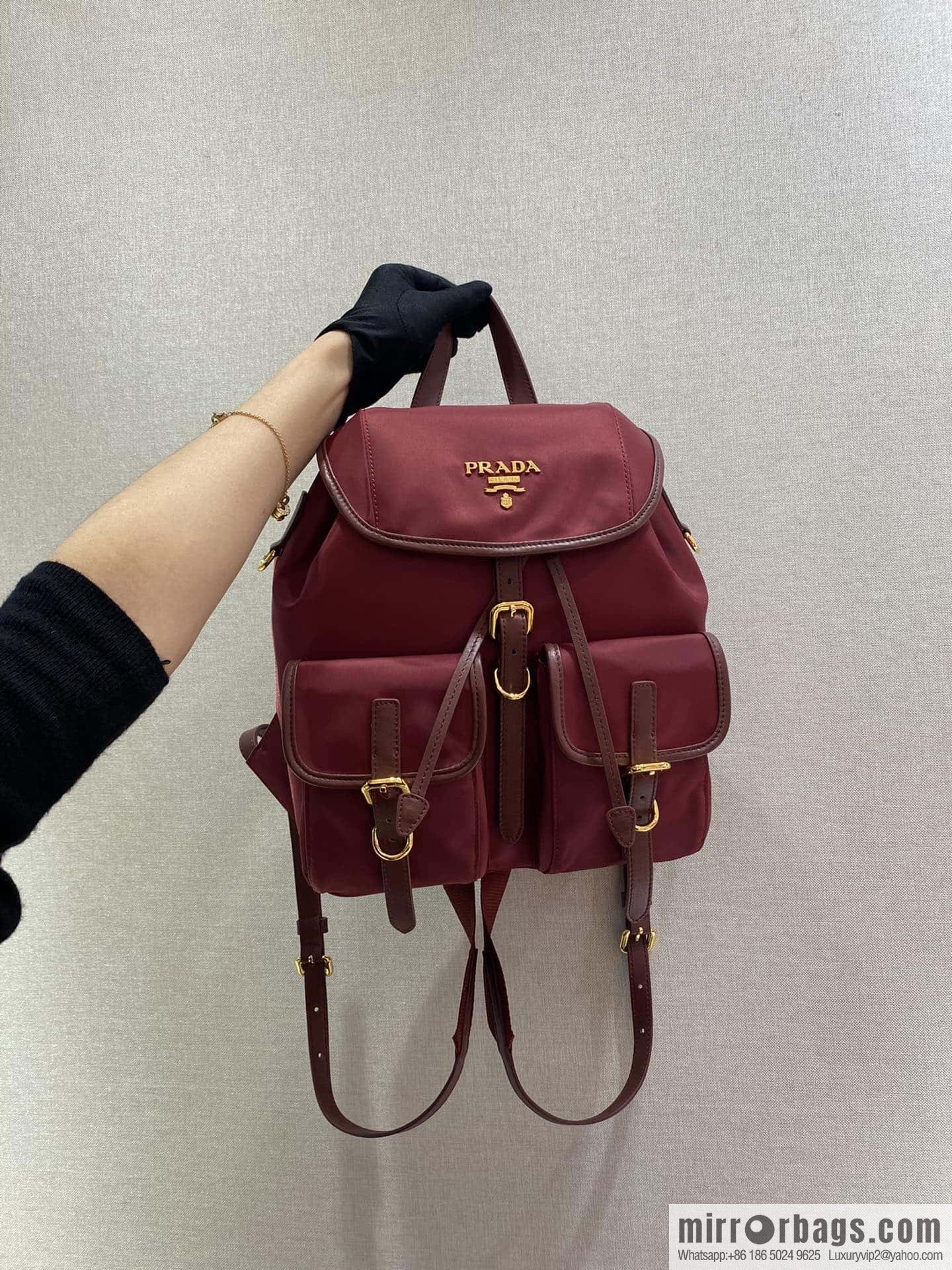 PRADA new backpack 🎉 1BZ677 red