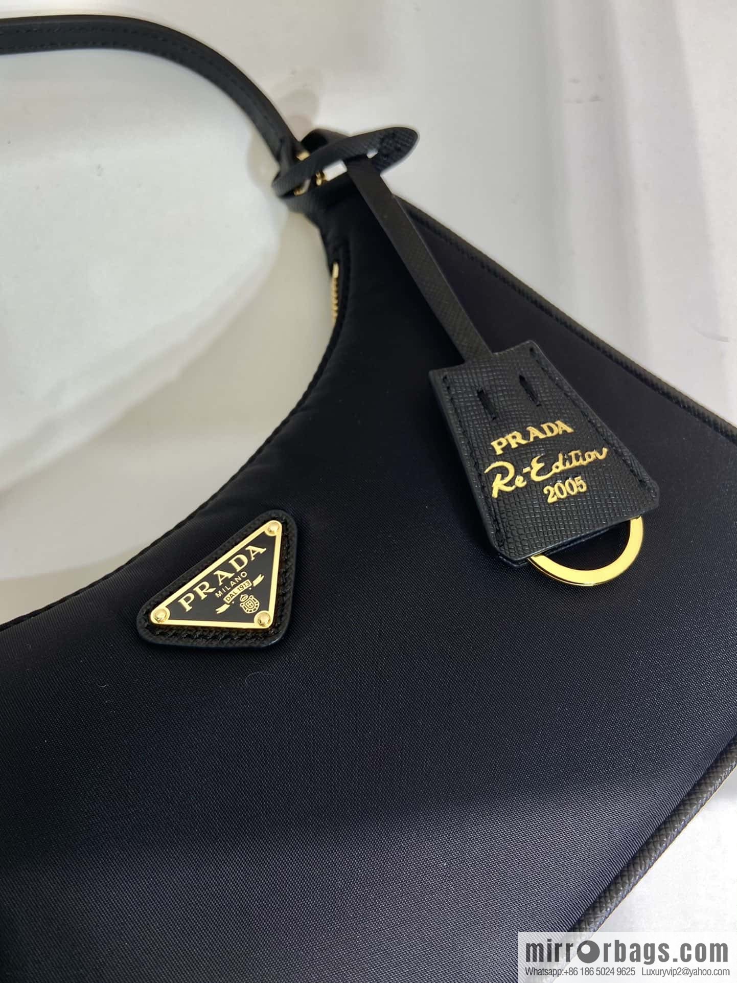 PRADA Hobo new armpit bag 1NE204 leather shoulder strap/gold hardware