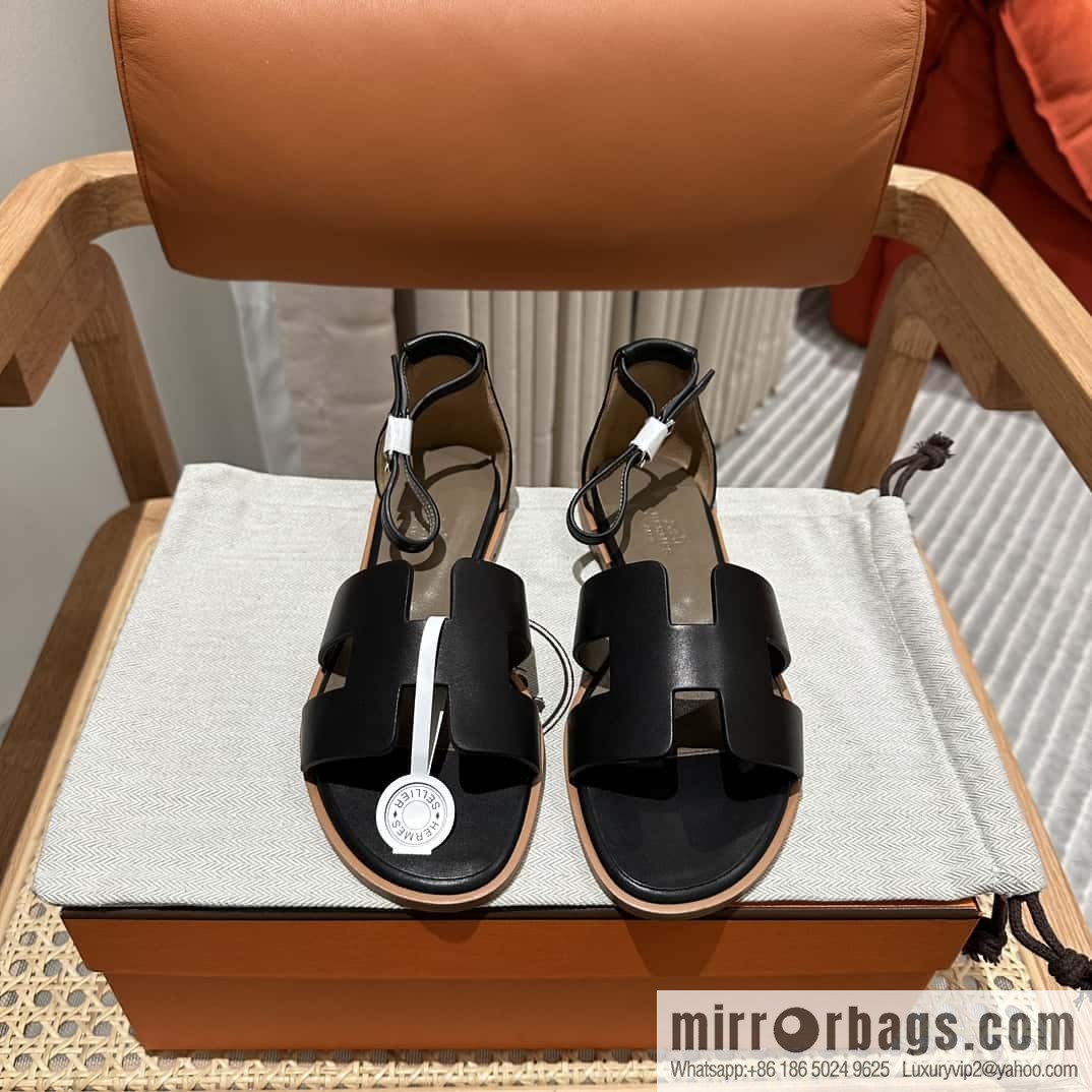 Hermès imported Italian cowhide, new small sandals