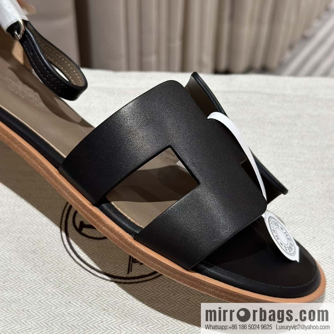 Hermès imported Italian cowhide, new small sandals