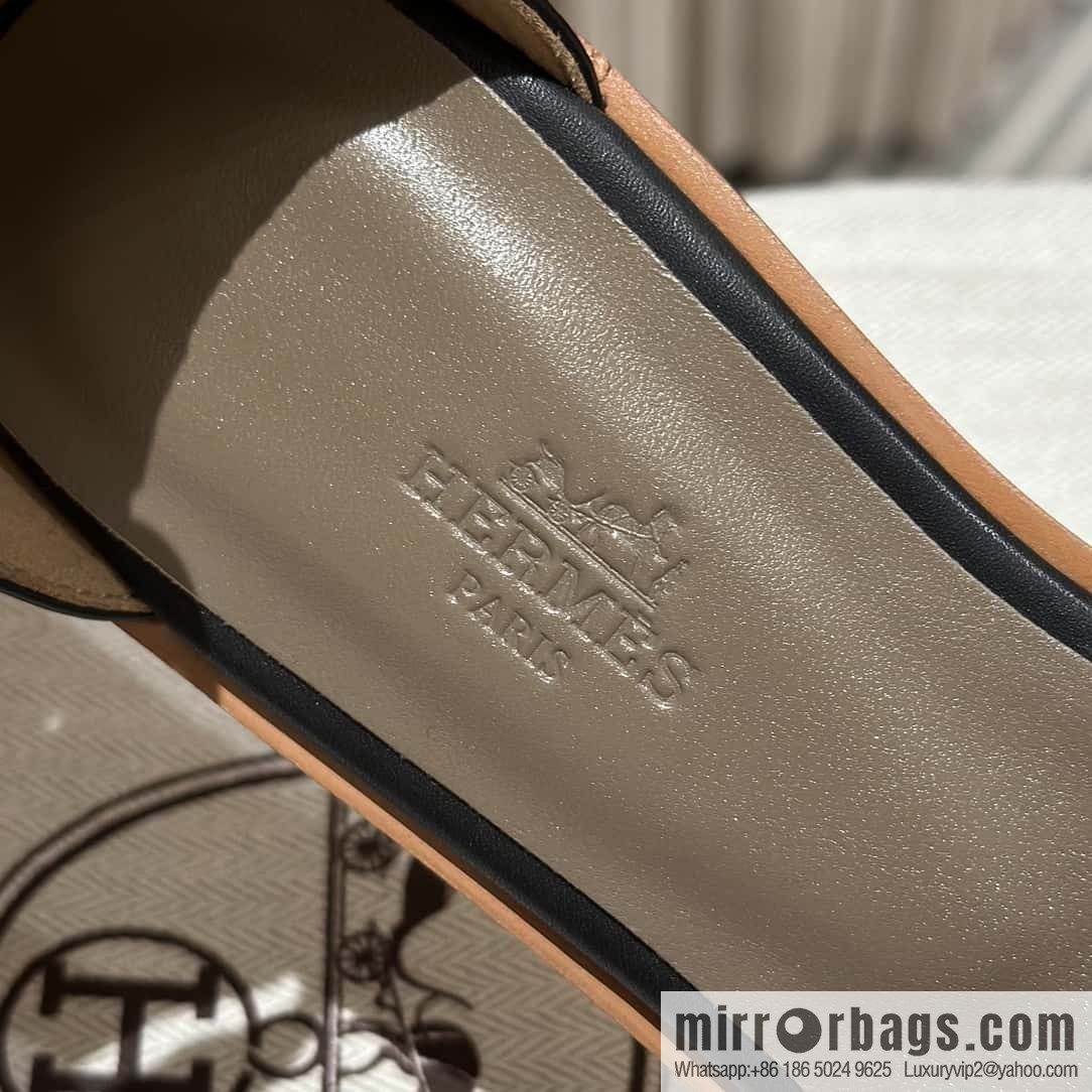 Hermès imported Italian cowhide, new small sandals