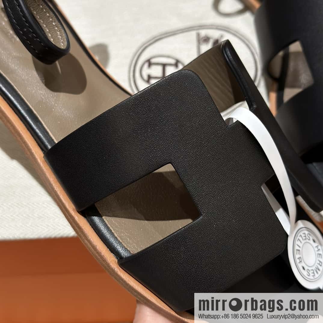 Hermès imported Italian cowhide, new small sandals