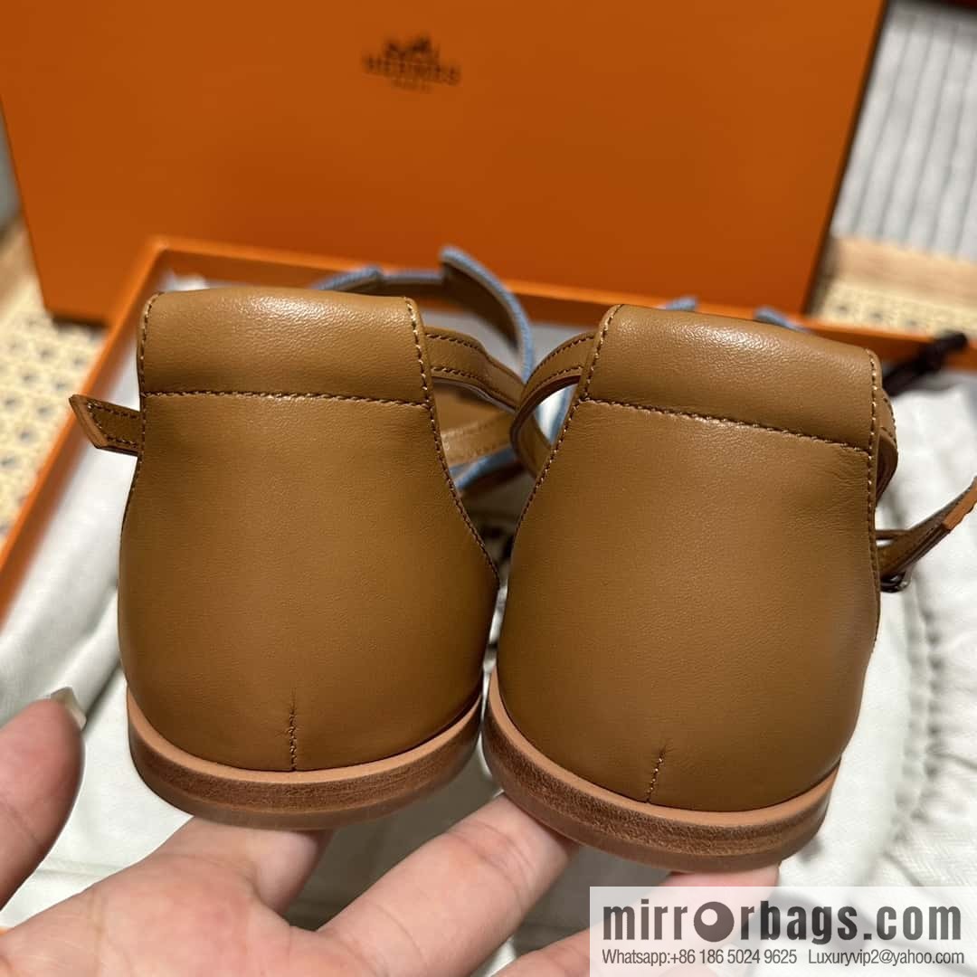 Hermès denim, new little sandals.