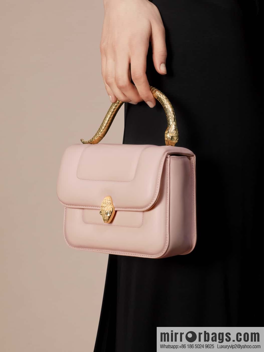 BVLGARI Bulgari joint design limited edition Mary Katrantzou snakehead bag 291071 pink 19cm