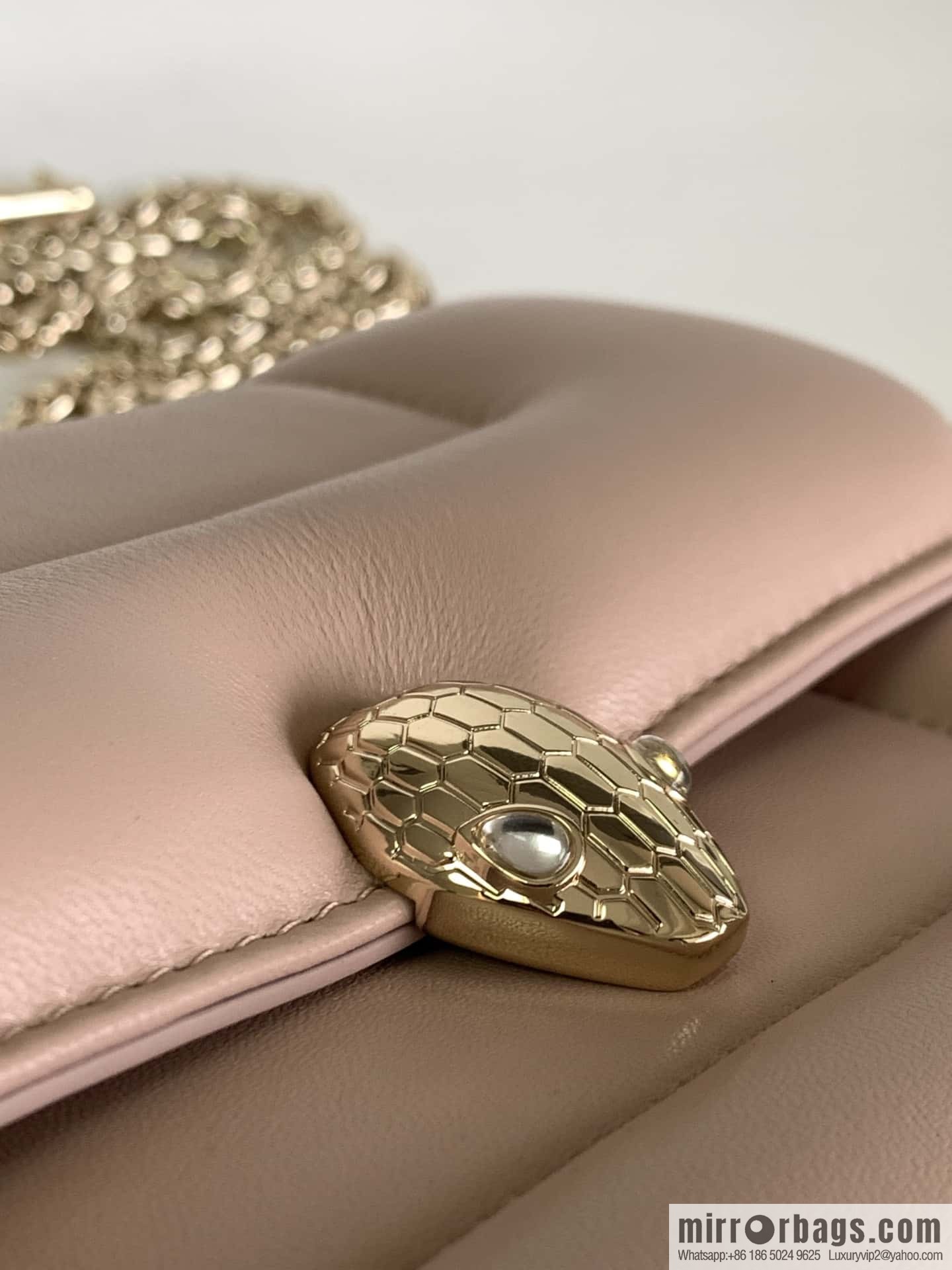 BVLGARI Bulgari joint design limited edition Mary Katrantzou snakehead bag 291071 pink 19cm