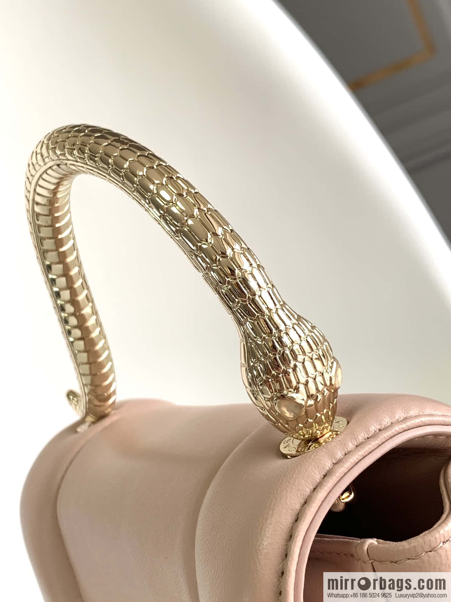 BVLGARI Bulgari joint design limited edition Mary Katrantzou snakehead bag 291071 pink 19cm