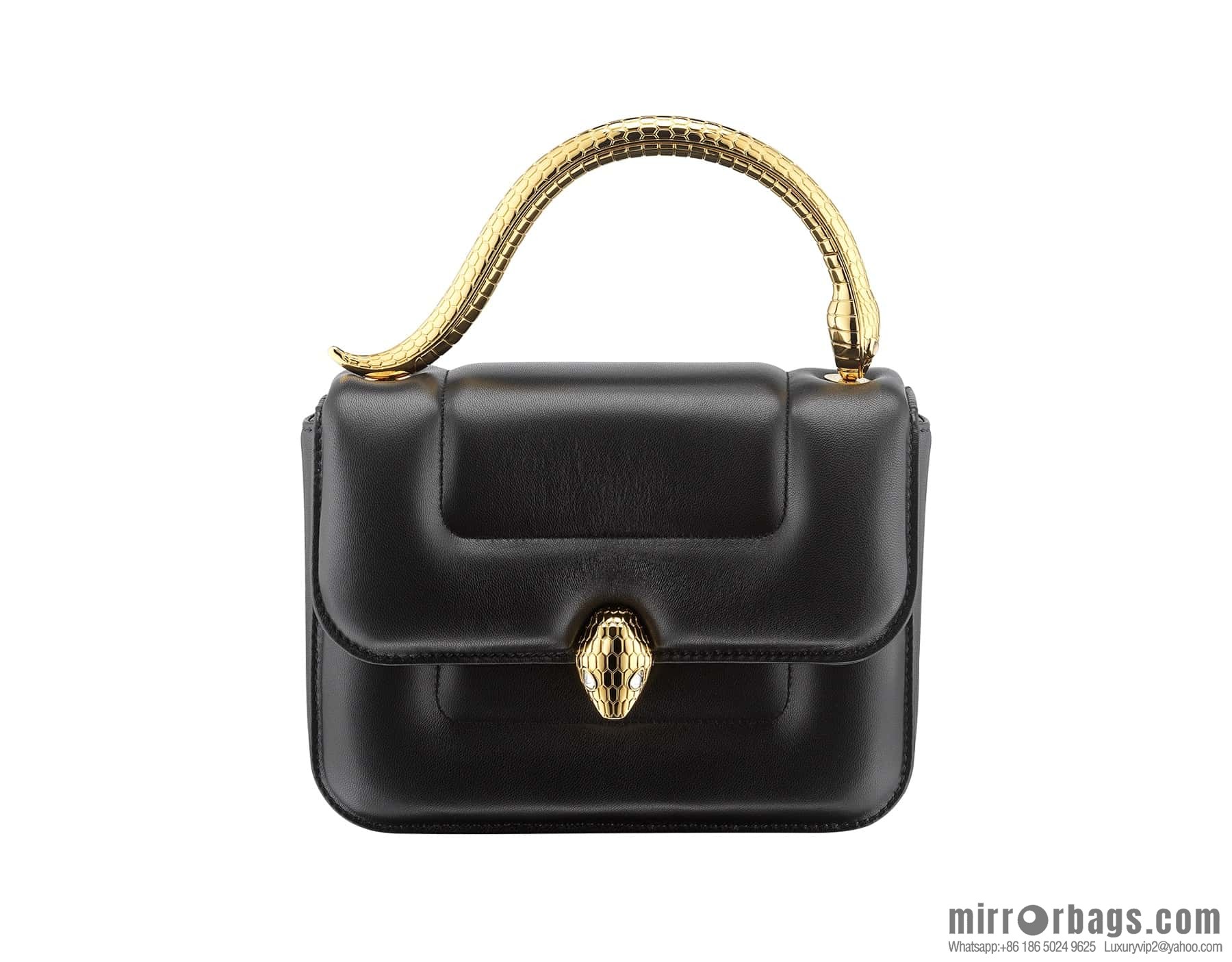BVLGARI Bulgari joint design limited edition Mary Katrantzou snakehead bag 291071 black 19cm