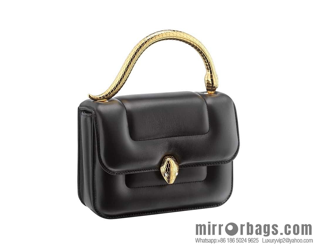 BVLGARI Bulgari joint design limited edition Mary Katrantzou snakehead bag 291071 black 19cm