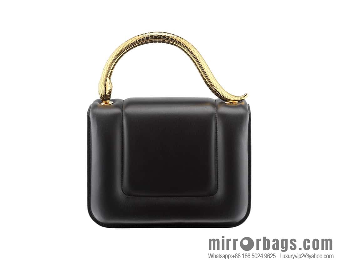 BVLGARI Bulgari joint design limited edition Mary Katrantzou snakehead bag 291071 black 19cm